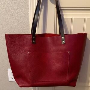 Portland Leather Goods OS Classic tote in chili red